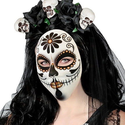 E-Carnavalskleding.nl Masker dag van de doden vrouw Liv