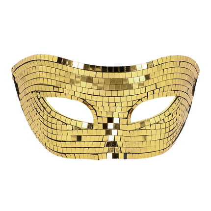 E-Carnavalskleding.nl Masker Disco goud