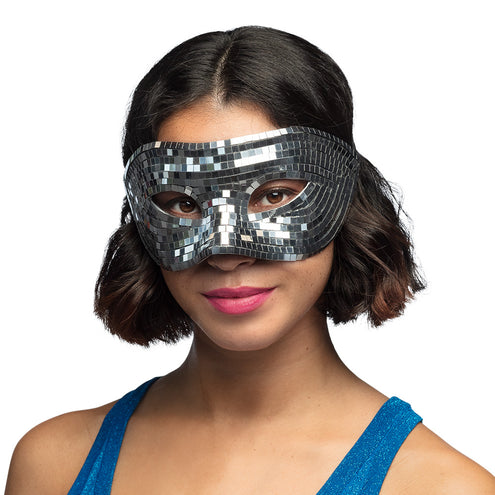 E-Carnavalskleding.nl Masker Disco zilver