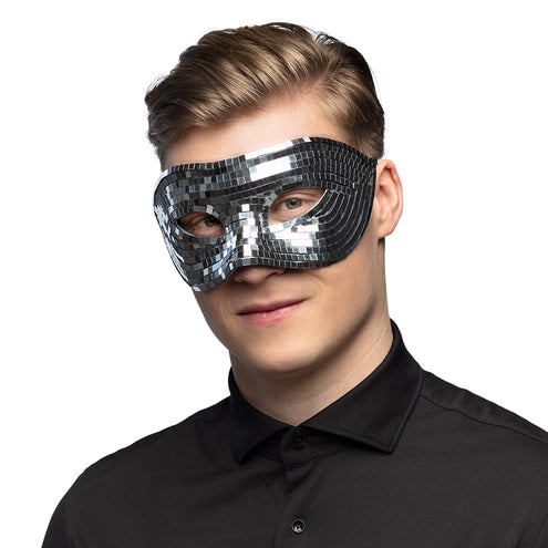 E-Carnavalskleding.nl Masker Disco zilver