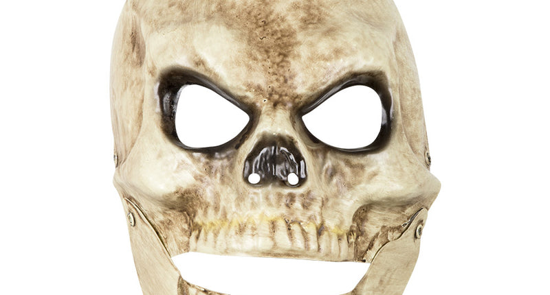 E-Carnavalskleding.nl Masker Doodshoofd met beweegbare kaak