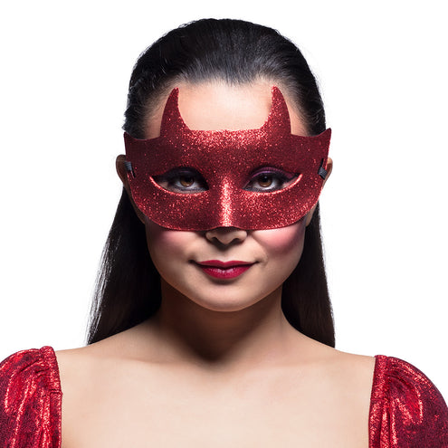 E-Carnavalskleding.nl Masker Duivel glitter