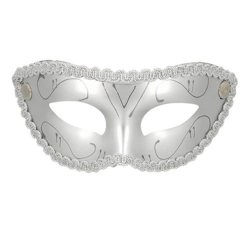 E-Carnavalskleding.nl Masker Gabriella zilver