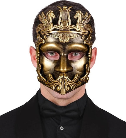 E-Carnavalskleding.nl Masker grieks/romeins goud Maud
