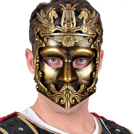 E-Carnavalskleding.nl Masker grieks/romeins goud Maud