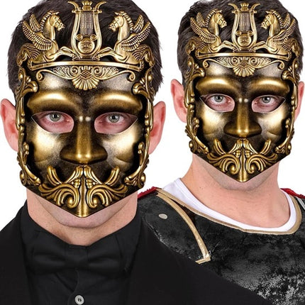 E-Carnavalskleding.nl Masker grieks/romeins goud Maud