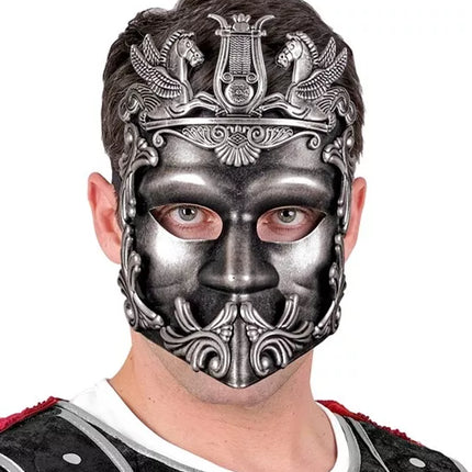 E-Carnavalskleding.nl Masker grieks/romeins zilver Noah