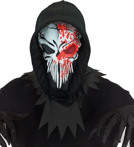 E-Carnavalskleding.nl Masker met kap bloederige grim reaper Bram