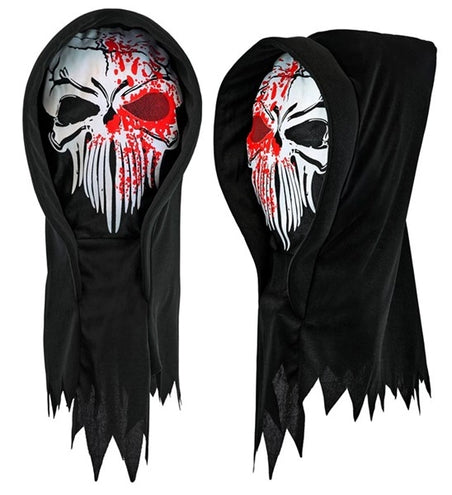 E-Carnavalskleding.nl Masker met kap bloederige grim reaper Bram