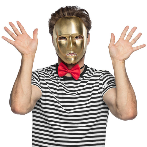 E-Carnavalskleding.nl Masker Mime goud