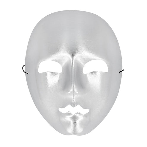 E-Carnavalskleding.nl Masker Mime zilver