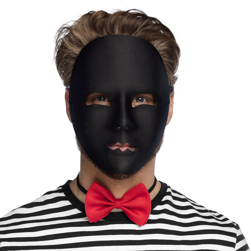 E-Carnavalskleding.nl Masker Mime zwart