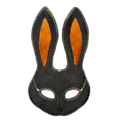 E-Carnavalskleding.nl Masker Mystery bunny zwart
