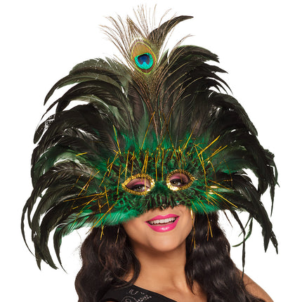 E-Carnavalskleding.nl Masker pauw Peacock queen