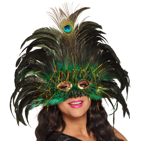 E-Carnavalskleding.nl Masker pauw Peacock queen