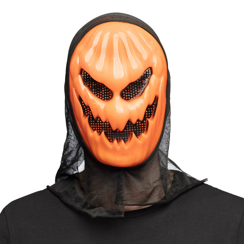 E-Carnavalskleding.nl Masker Pompoen met kap