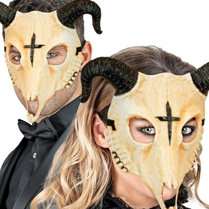 E-Carnavalskleding.nl Masker ram schedel satanisch Niek