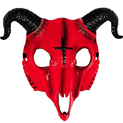 E-Carnavalskleding.nl Masker satanische ram rood hard plastic Vera