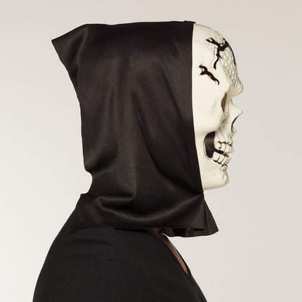 E-Carnavalskleding.nl Masker Schedel met kap
