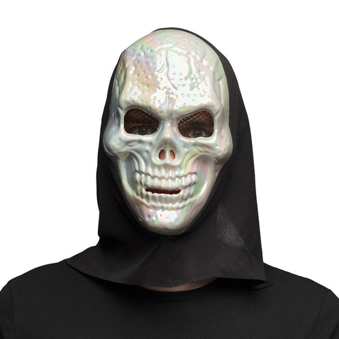 E-Carnavalskleding.nl Masker Skull pearl met kap