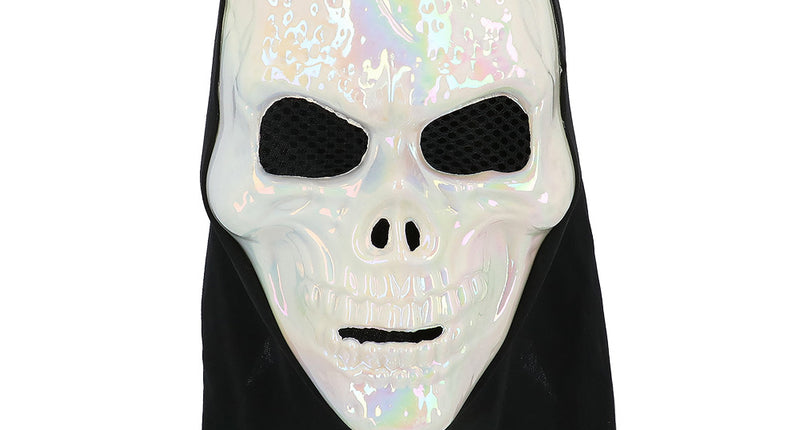 E-Carnavalskleding.nl Masker Skull pearl met kap