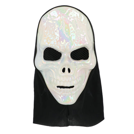 E-Carnavalskleding.nl Masker Skull pearl met kap