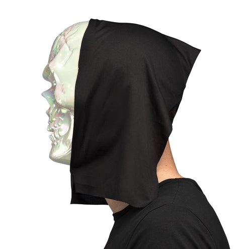 E-Carnavalskleding.nl Masker Skull pearl met kap