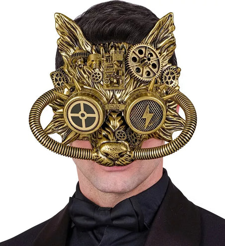E-Carnavalskleding.nl Masker steampunk goud Fleur