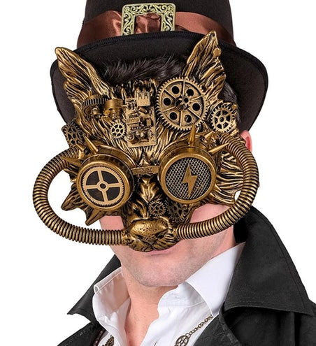 E-Carnavalskleding.nl Masker steampunk goud Fleur