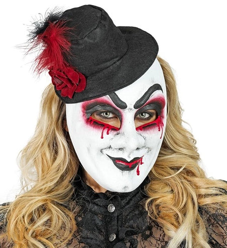 E-Carnavalskleding.nl Masker theater bloedende man met hoed Niek