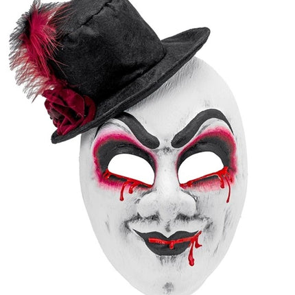 E-Carnavalskleding.nl Masker theater bloedende man met hoed Niek