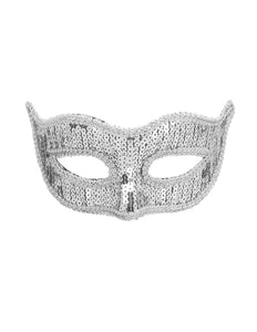 E-Carnavalskleding.nl Masker Venice pailletten zilver