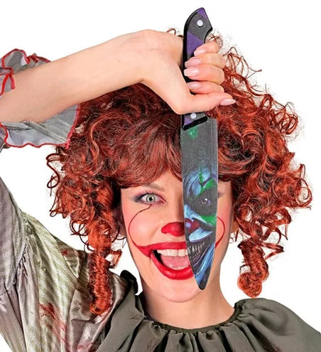 E-Carnavalskleding.nl Mes kwaadaardige clown 31cm Guus