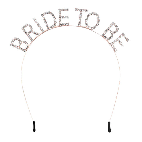 E-Carnavalskleding.nl Metalen diadeem 'BRIDE TO BE' haarband