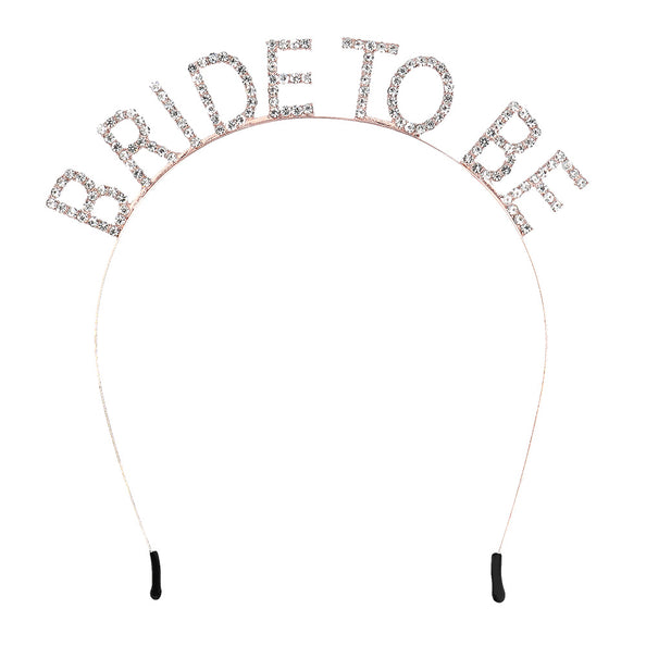 E-Carnavalskleding.nl Metalen diadeem 'BRIDE TO BE' haarband