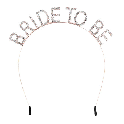 E-Carnavalskleding.nl Metalen diadeem 'BRIDE TO BE' haarband