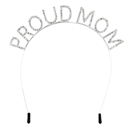 E-Carnavalskleding.nl Metalen diadeem 'Proud mom'