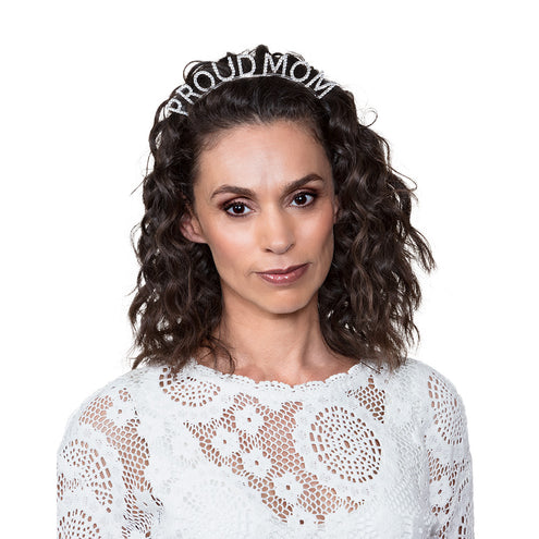E-Carnavalskleding.nl Metalen diadeem 'Proud mom'