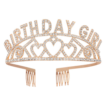 E-Carnavalskleding.nl Metalen tiara 'Birthday girl'