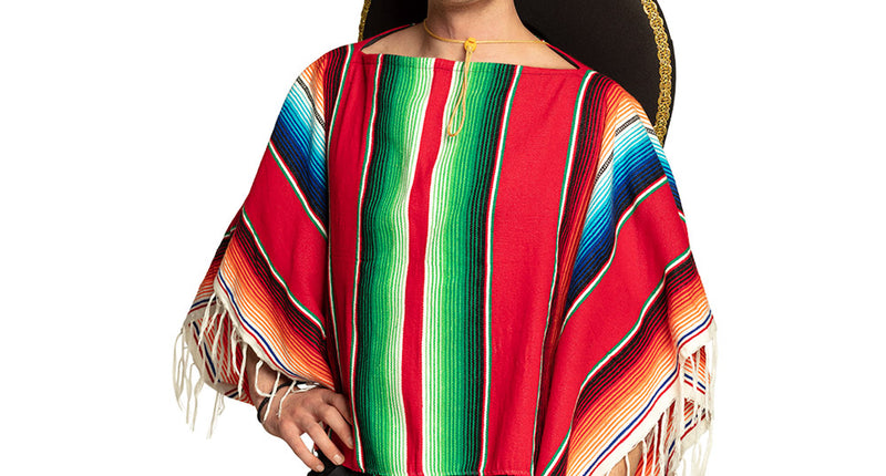 E-Carnavalskleding.nl Mexicaanse poncho Rodrigo