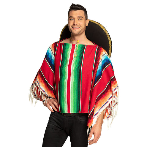 E-Carnavalskleding.nl Mexicaanse poncho Rodrigo