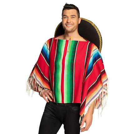 E-Carnavalskleding.nl Mexicaanse poncho Rodrigo