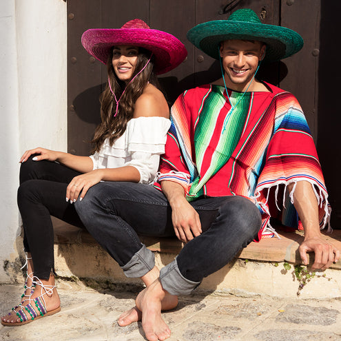 E-Carnavalskleding.nl Mexicaanse poncho Rodrigo