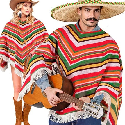 E-Carnavalskleding.nl Mexicaanse poncho Sanne