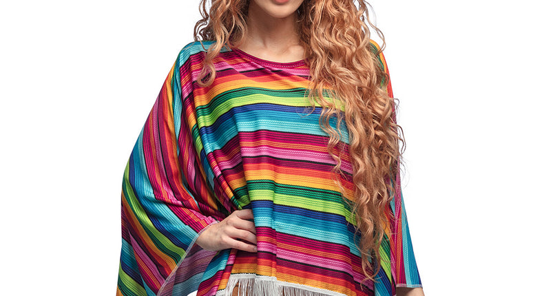 E-Carnavalskleding.nl Mexicaanse poncho Sofia