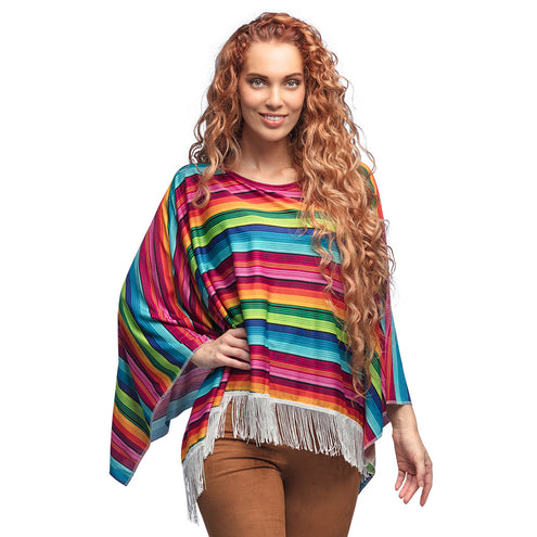 E-Carnavalskleding.nl Mexicaanse poncho Sofia