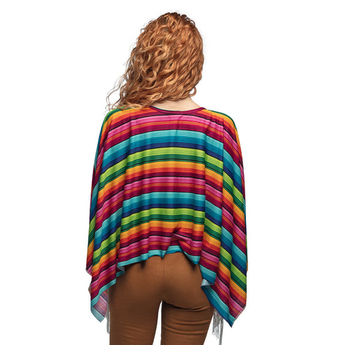 E-Carnavalskleding.nl Mexicaanse poncho Sofia