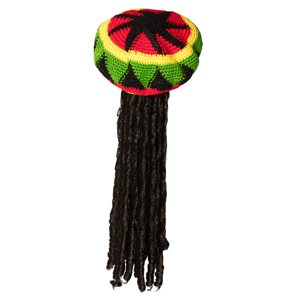 E-Carnavalskleding.nl Muts Rasta Jamaica met haren