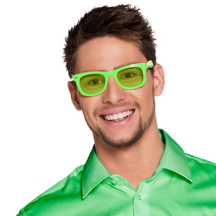 E-Carnavalskleding.nl Neon groene bril Dance
