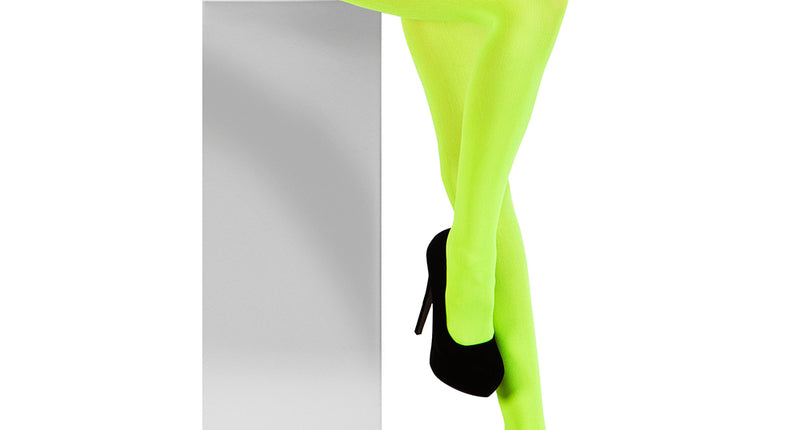 E-Carnavalskleding.nl Neon groene panty niet doorschijnend